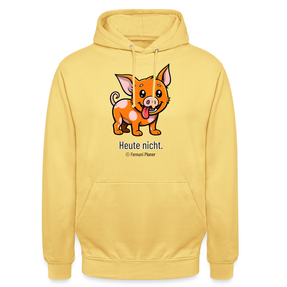 Unisex Hoodie Schweinehund Heute nicht - Zitronengelb