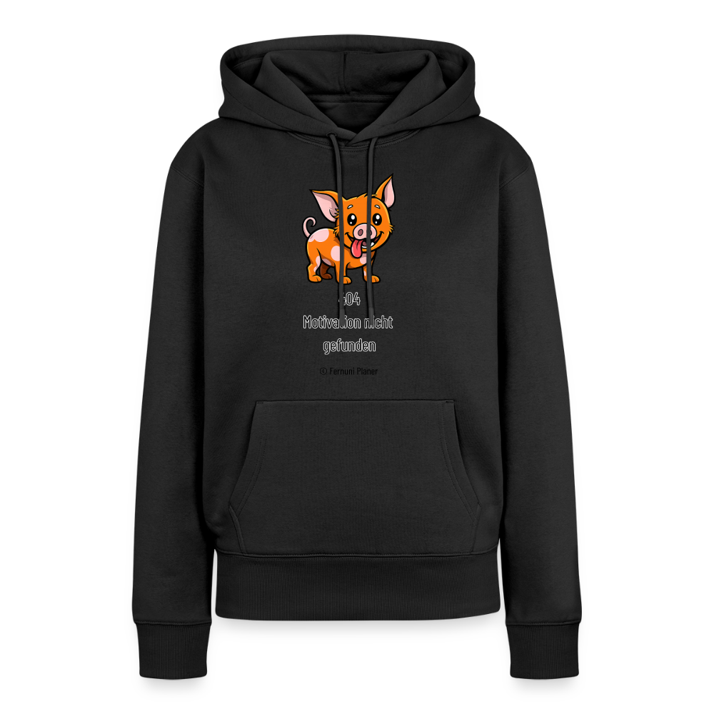Frauen Premium Hoodie Schweinehund 404 - Schwarz
