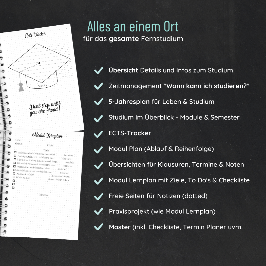 Fernuni Planer Classic Master 120 ECTS - Kalligraphie A5