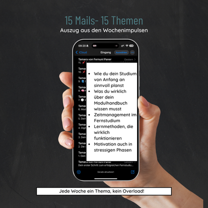 Wochenimpulse 15 Themen Fernstudium