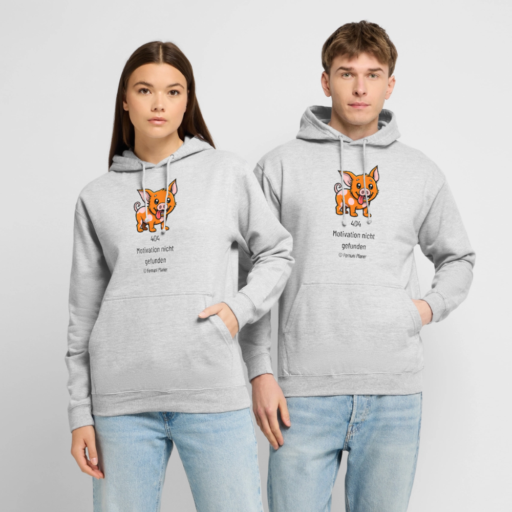 Unisex Hoodie Schweinehund 404 - Hellgrau meliert