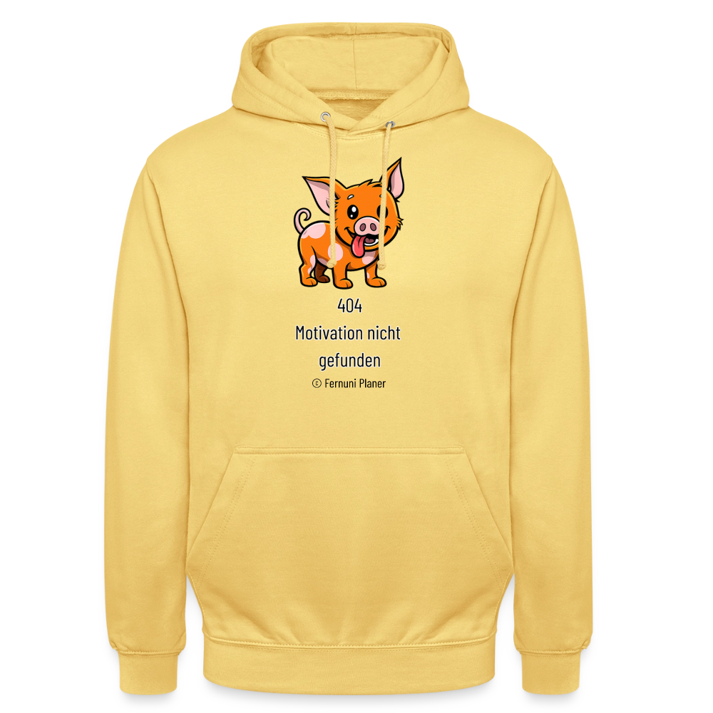 Unisex Hoodie Schweinehund 404 - Zitronengelb