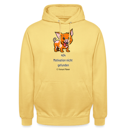 Unisex Hoodie Schweinehund 404 - Zitronengelb