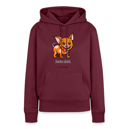 Unisex Hoodie Schweinehund Heute nicht - Burgunderrot