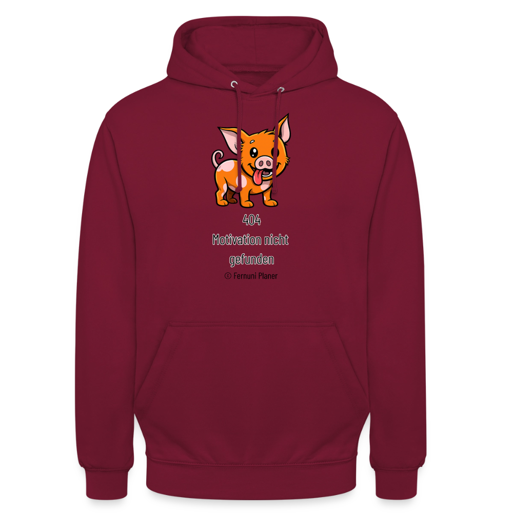 Unisex Hoodie Schweinehund 404 - Bordeaux