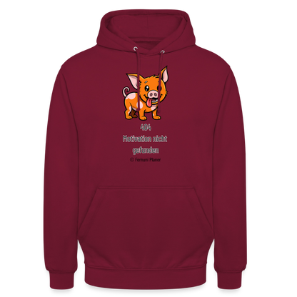 Unisex Hoodie Schweinehund 404 - Bordeaux