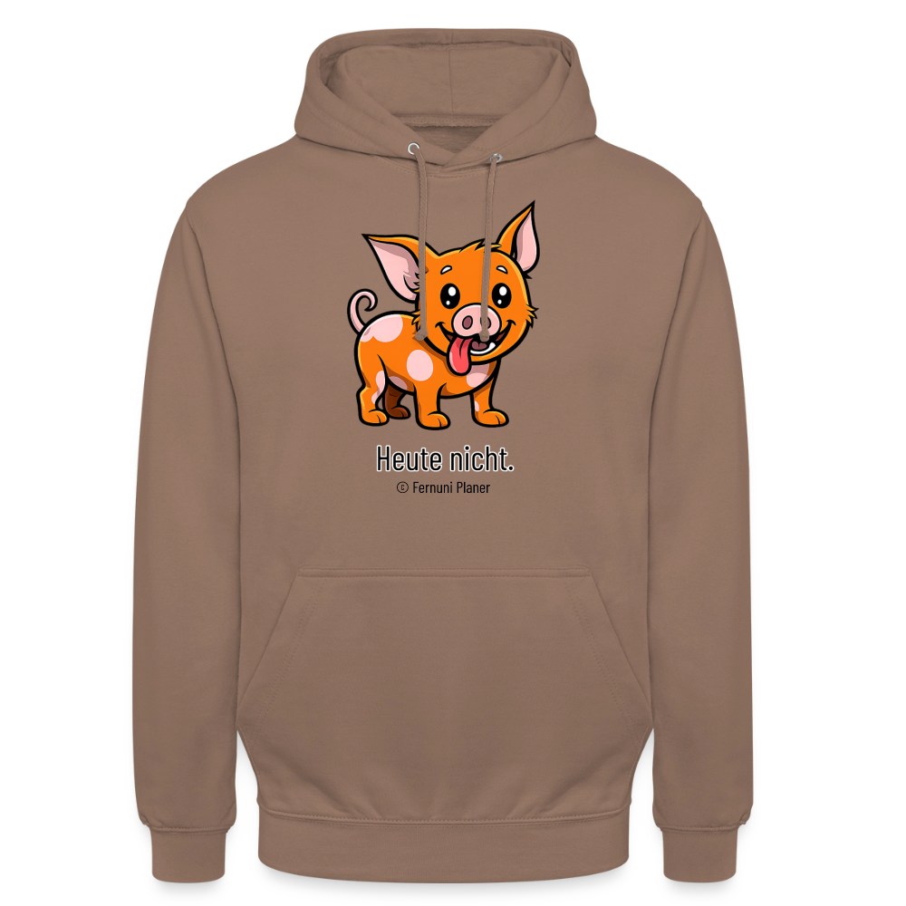 Unisex Hoodie Schweinehund Heute nicht - Mokka