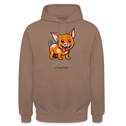 Unisex Hoodie Schweinehund Heute nicht - Mokka