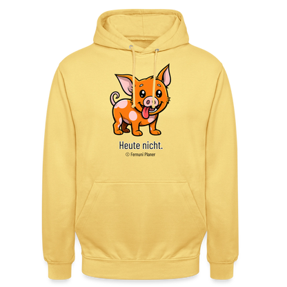 Unisex Hoodie Schweinehund Heute nicht - Zitronengelb