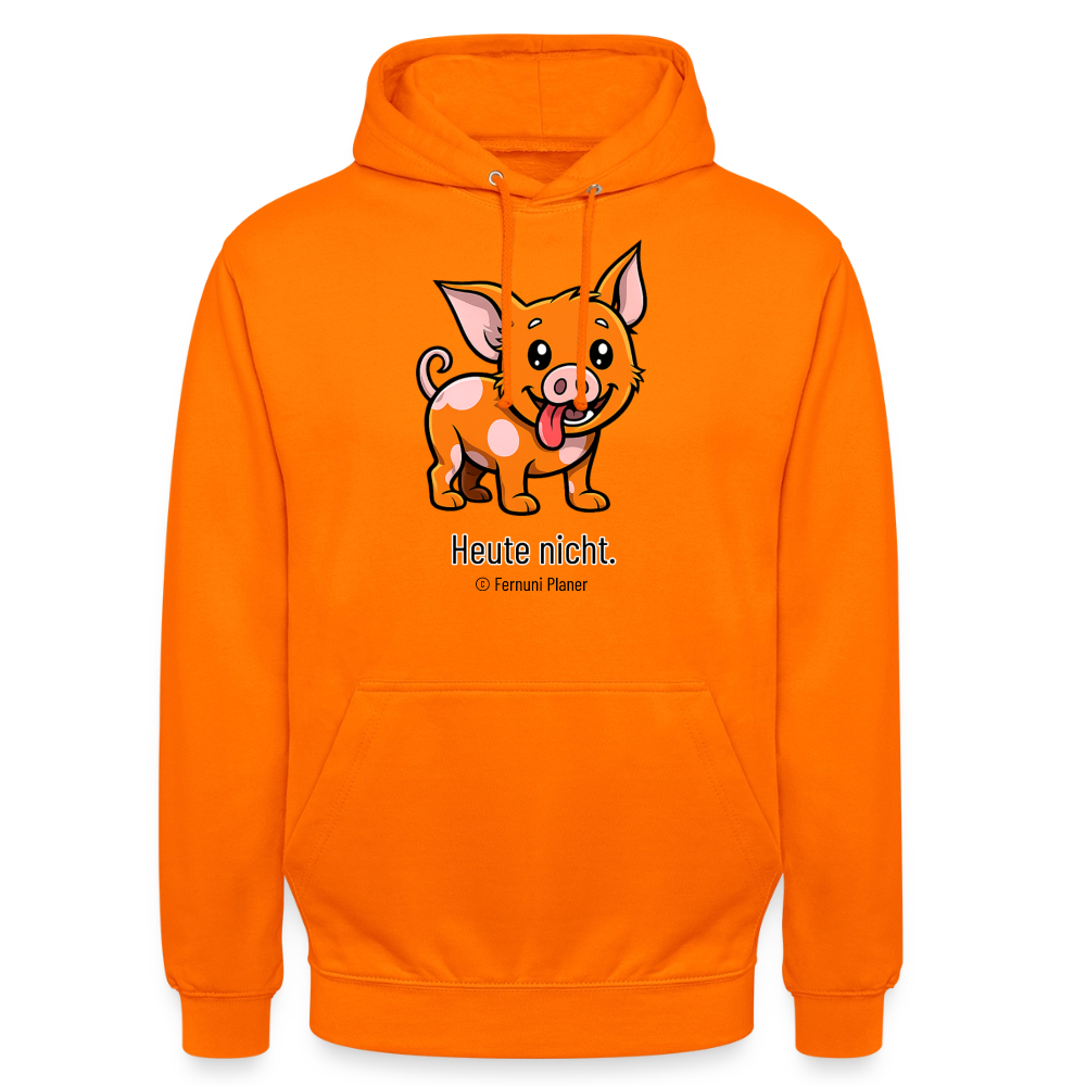 Unisex Hoodie Schweinehund Heute nicht - Orange