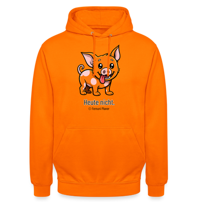 Unisex Hoodie Schweinehund Heute nicht - Orange