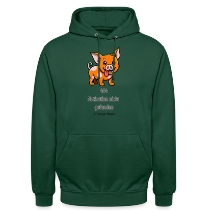 Unisex Hoodie Schweinehund 404 - Flaschengrün