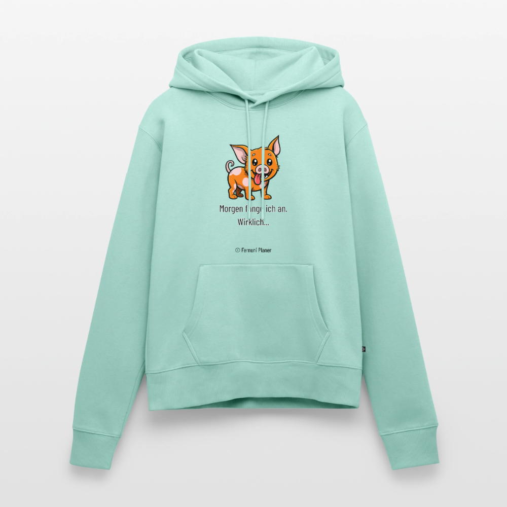 Frauen Premium Hoodie Schweinehund Morgen - Mint 