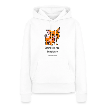 Frauen Premium Hoodie Schweinehund:1 Lernplan:0 - Weiß