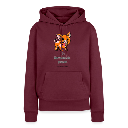Frauen Premium Hoodie Schweinehund 404 - Burgunderrot