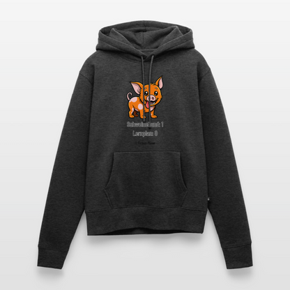Frauen Premium Hoodie Schweinehund:1 Lernplan:0 - Anthrazit meliert