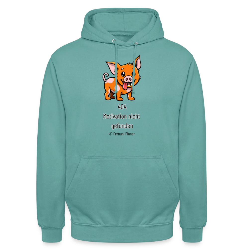 Unisex Hoodie Schweinehund 404 - Pastelltürkis