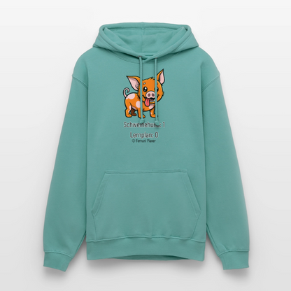 Unisex Hoodie Schweinehund:1 Lernplan:0 - Pastelltürkis