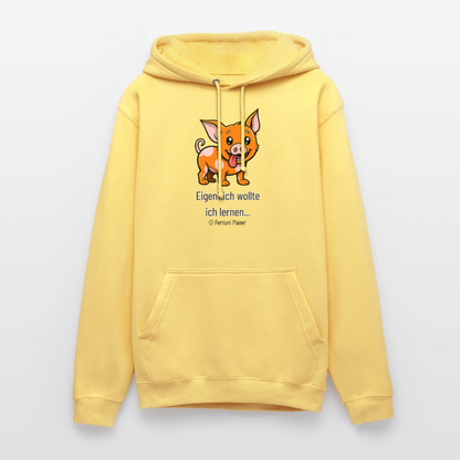 Unisex Hoodie Schweinehund Eigentlich - Zitronengelb