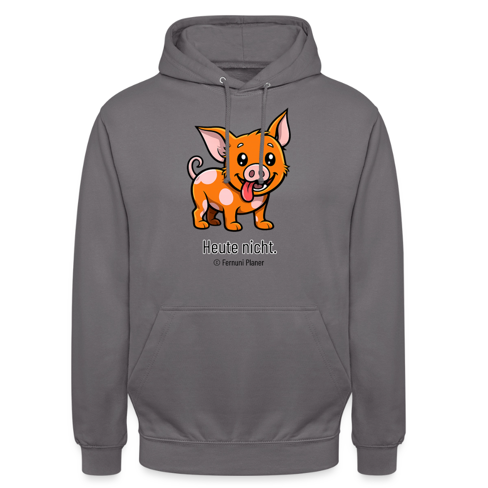Unisex Hoodie Schweinehund Heute nicht - Mittelgrau