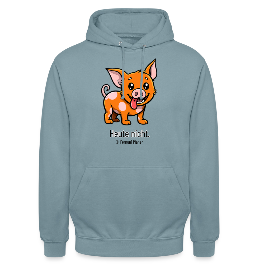 Unisex Hoodie Schweinehund Heute nicht - Nebelblau