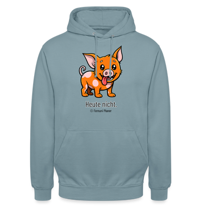 Unisex Hoodie Schweinehund Heute nicht - Nebelblau
