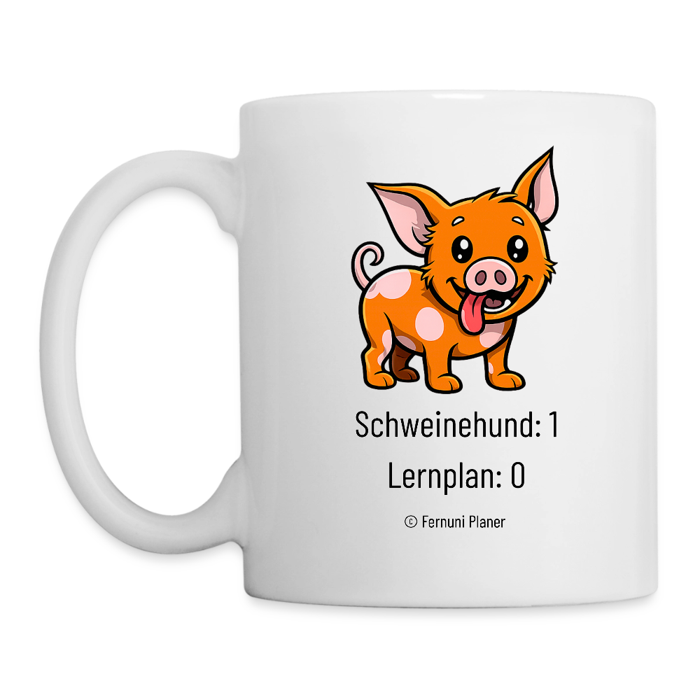 Tasse Schweinehund Schweinehund:1 Lernplan:0 - Weiß