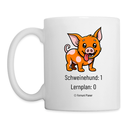 Tasse Schweinehund Schweinehund:1 Lernplan:0 - Weiß