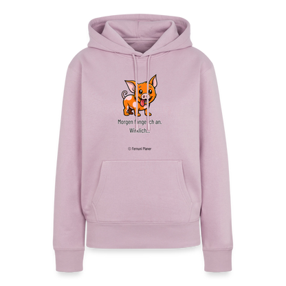 Frauen Premium Hoodie Schweinehund Morgen - Altrosa