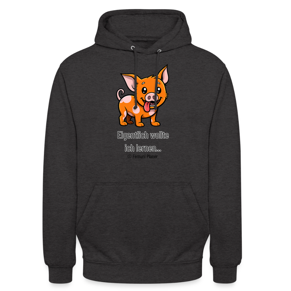 Unisex Hoodie Schweinehund Eigentlich - Anthrazit