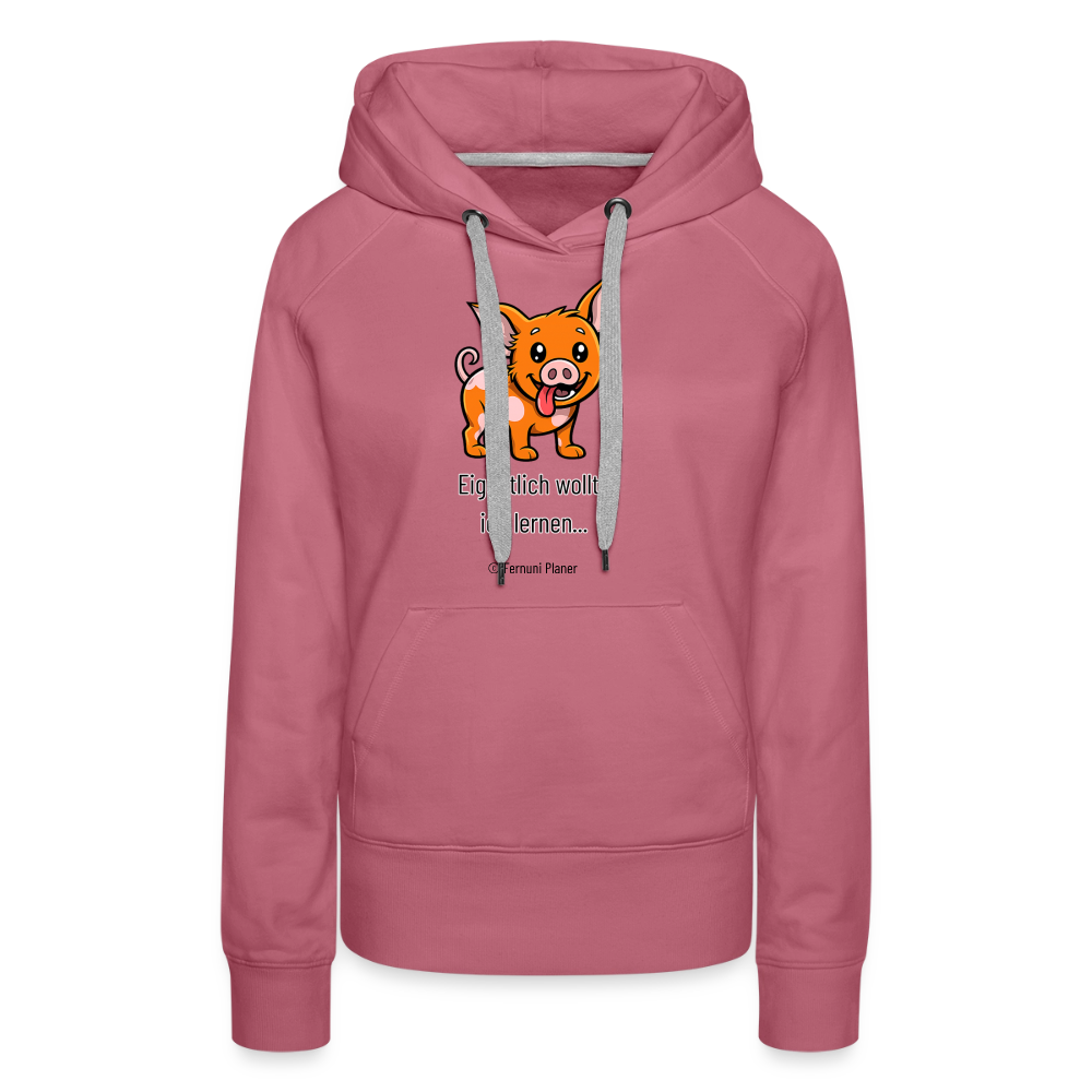 Frauen Premium Hoodie Schweinehund Eigentlich - Malve