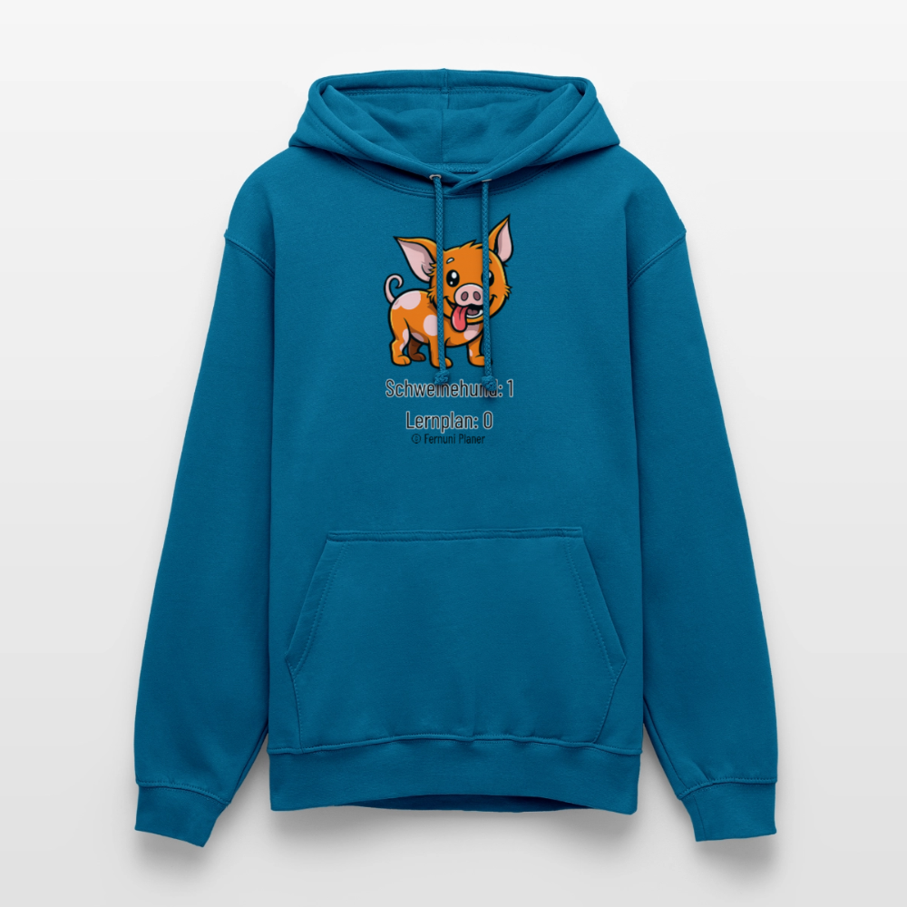 Unisex Hoodie Schweinehund:1 Lernplan:0 - Tiefseeblau 