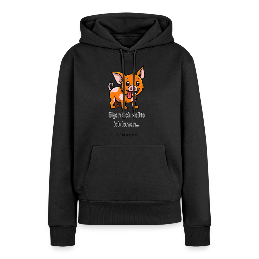 Frauen Premium Hoodie Schweinehund Eigentlich - Schwarz