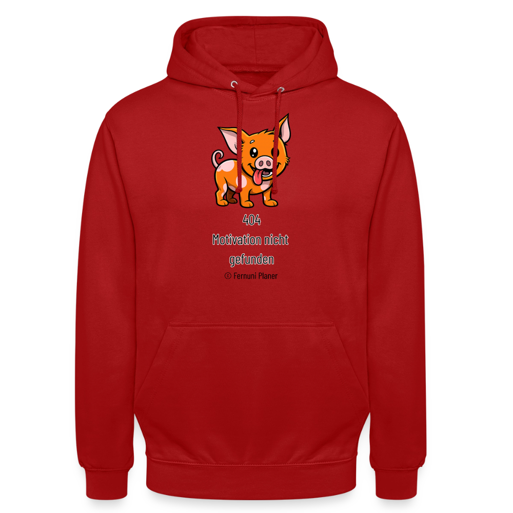 Unisex Hoodie Schweinehund 404 - Rot