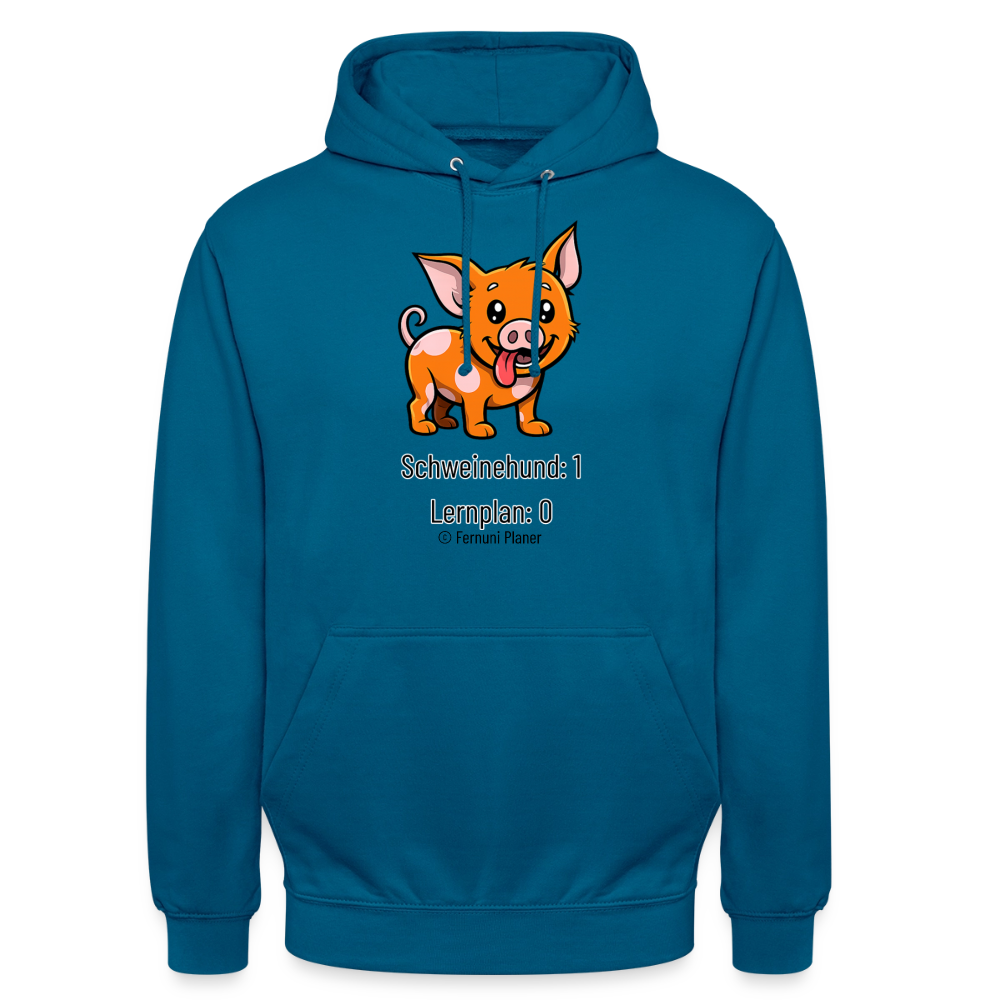 Unisex Hoodie Schweinehund:1 Lernplan:0 - Tiefseeblau 