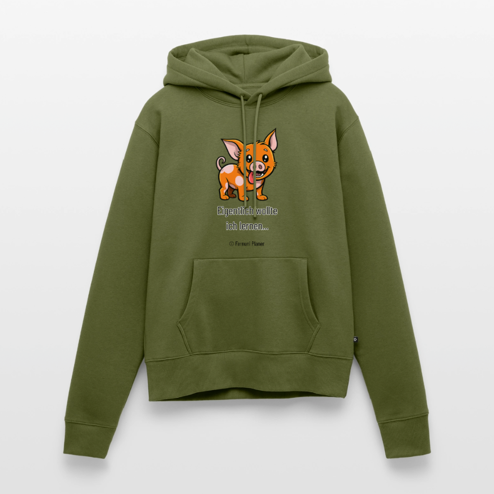 Frauen Premium Hoodie Schweinehund Eigentlich - Khaki