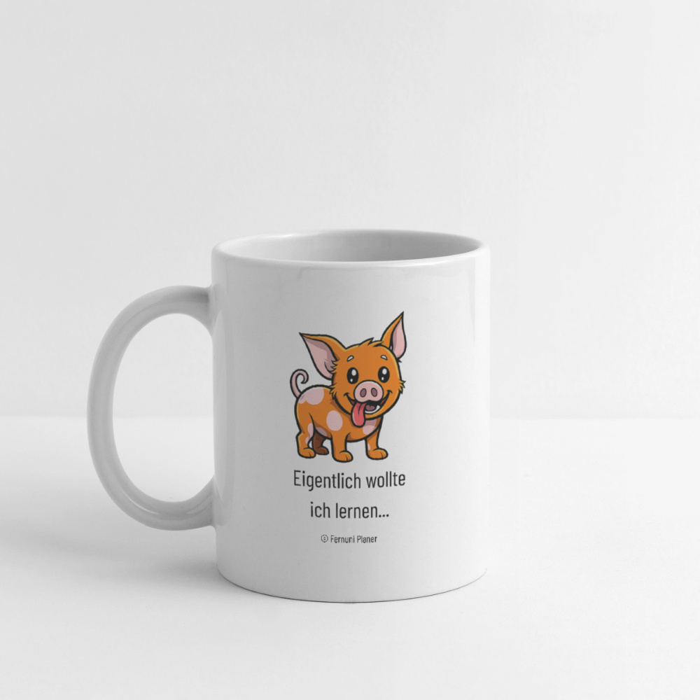 Tasse Schweinehund Eigentlich - Weiß