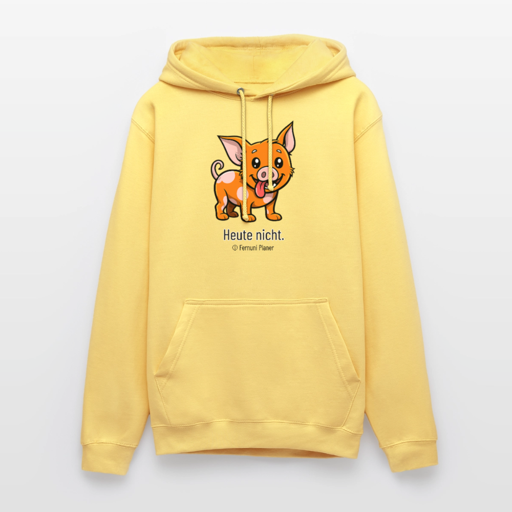Unisex Hoodie Schweinehund Heute nicht - Zitronengelb