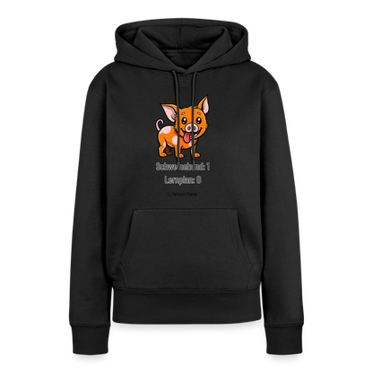 Frauen Premium Hoodie Schweinehund:1 Lernplan:0 - Schwarz