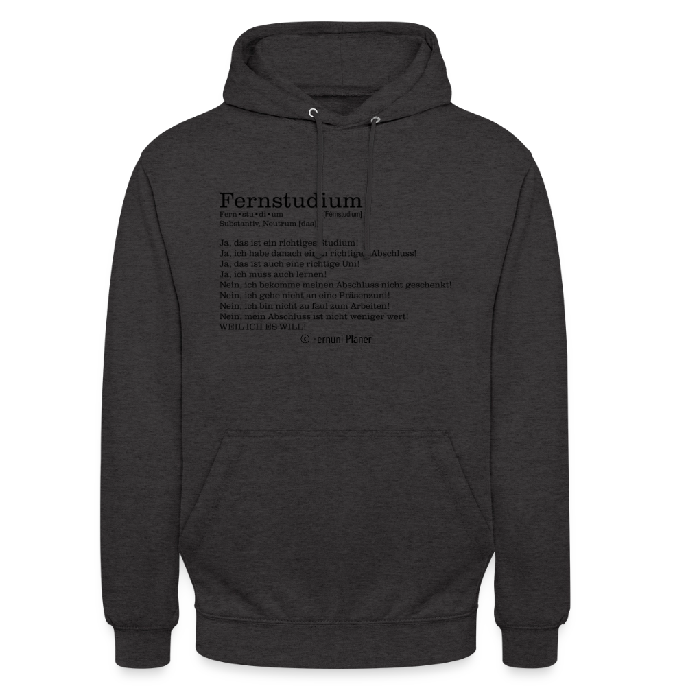 Unisex Hoodie Fernstudium - Anthrazit