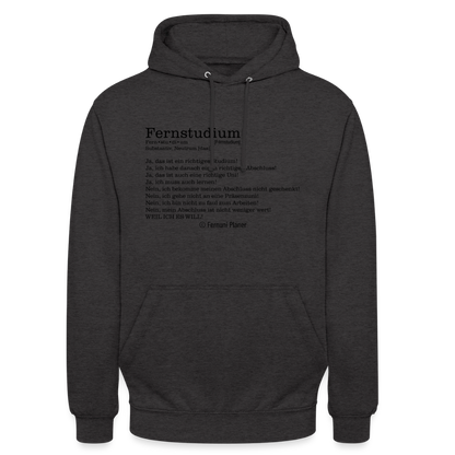Unisex Hoodie Fernstudium - Anthrazit