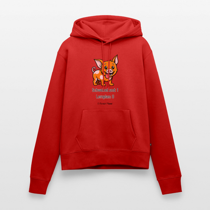 Frauen Premium Hoodie Schweinehund:1 Lernplan:0 - Rot
