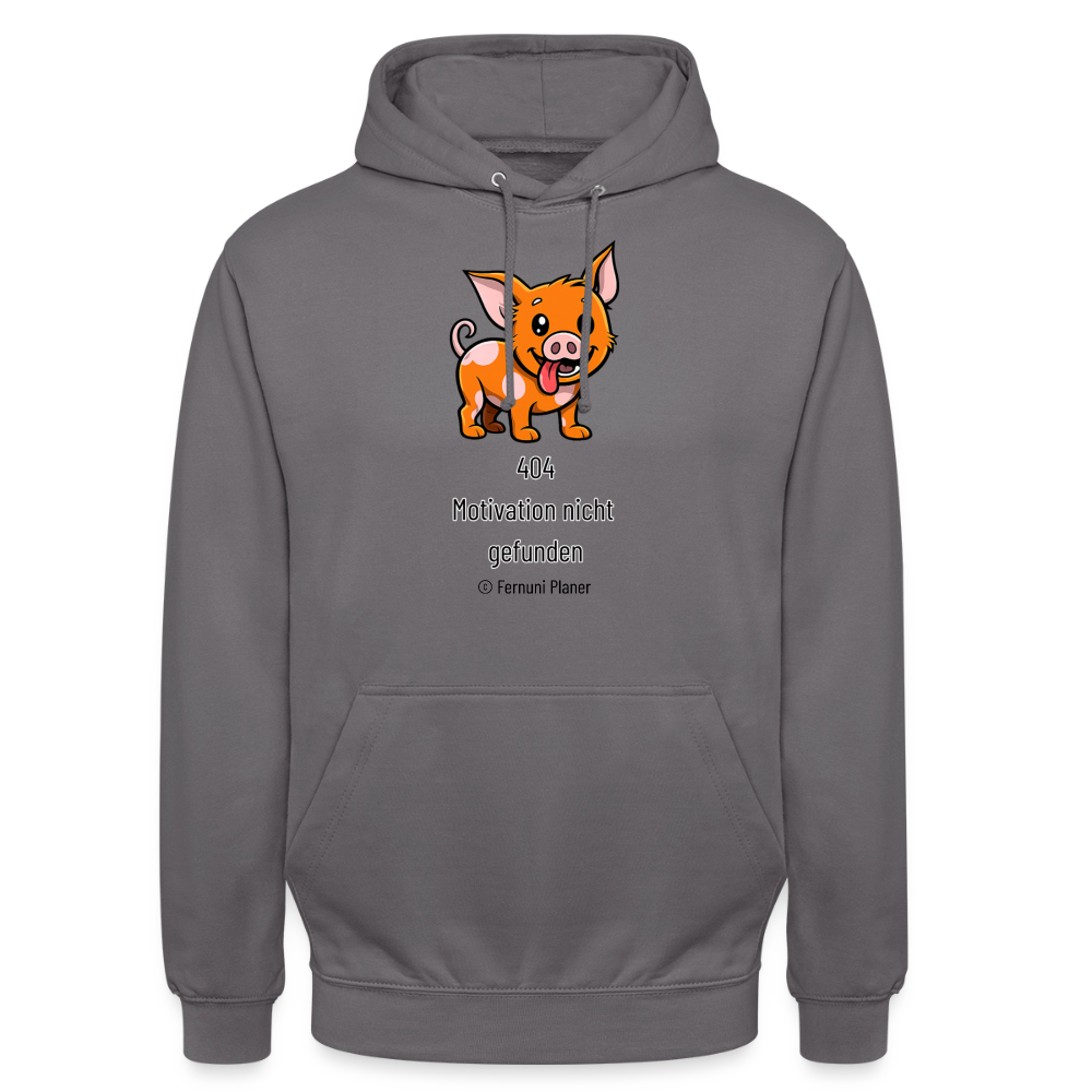 Unisex Hoodie Schweinehund 404 - Mittelgrau