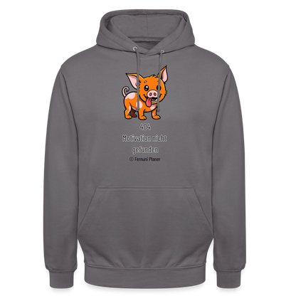Unisex Hoodie Schweinehund 404 - Mittelgrau