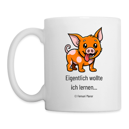 Tasse Schweinehund Eigentlich - Weiß