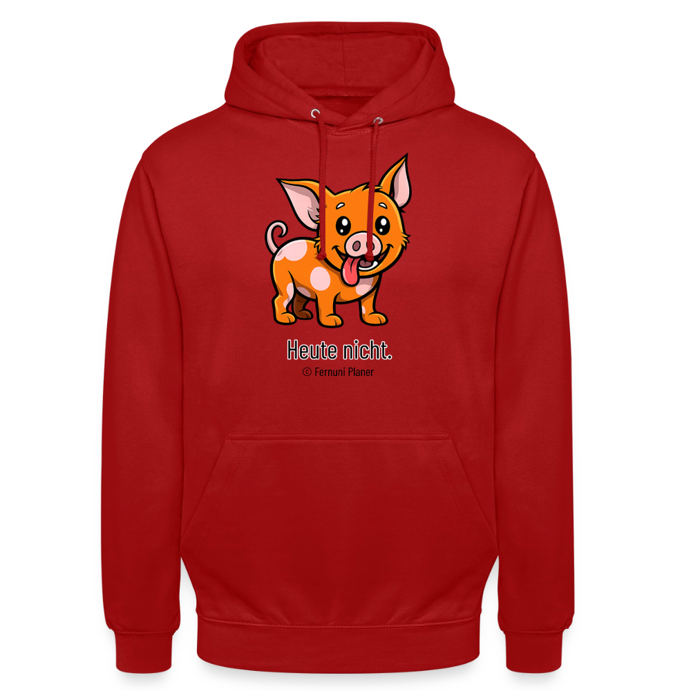 Unisex Hoodie Schweinehund Heute nicht - Rot