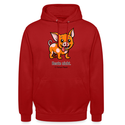 Unisex Hoodie Schweinehund Heute nicht - Rot