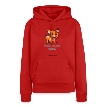 Frauen Premium Hoodie Schweinehund Morgen - Rot