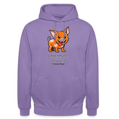 Unisex Hoodie Schweinehund:1 Lernplan:0 - Lavendel