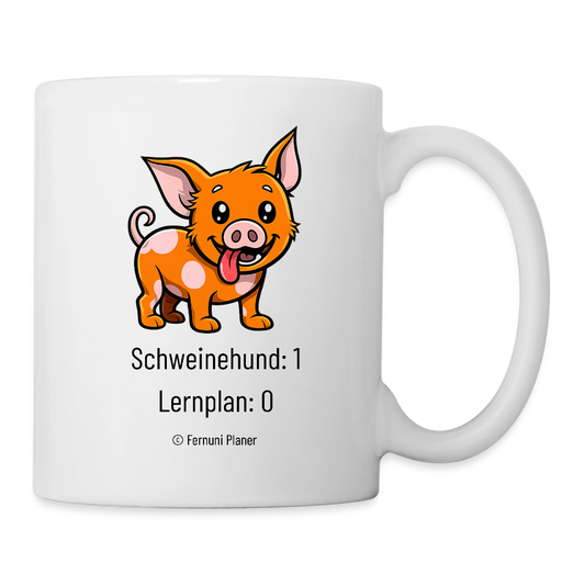 Tasse Schweinehund Schweinehund:1 Lernplan:0 - Weiß